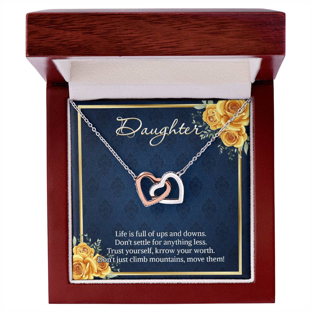 Necklace For Daughter From Mom Dad Daughter Birthday Necklace Interlocking Hearts Daughter Jewelry Giftpersonalized Necklace For Daughter Interlocking Hearts Necklace