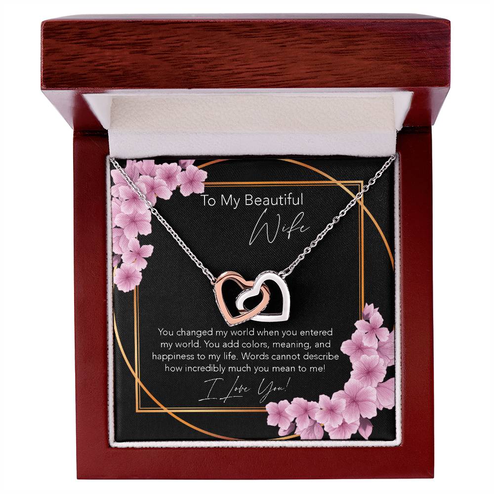 Interlocking Necklace Wife Gift Birthday Gift For Wife To My Wife Wife Jewelry Anniversary Necklace Sentimental Interlocking Hearts Necklace