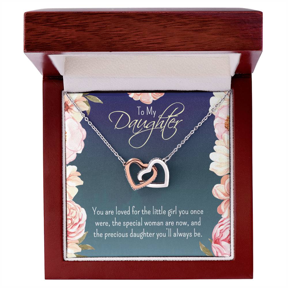 Interlocking Hearts Necklace For Daughter