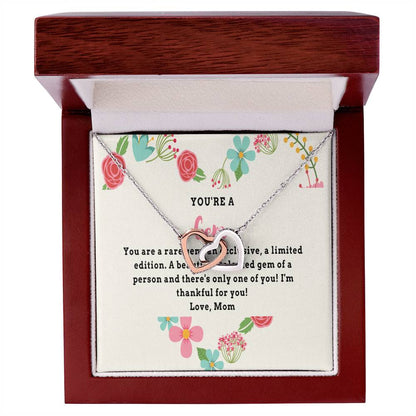 Daughter Gift From Mom Interlocking Hearts Necklace