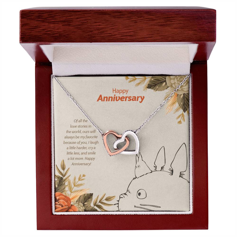 Totoro Anniversary Edition My Favorite Story Of Us - Interlocking Hearts Necklace