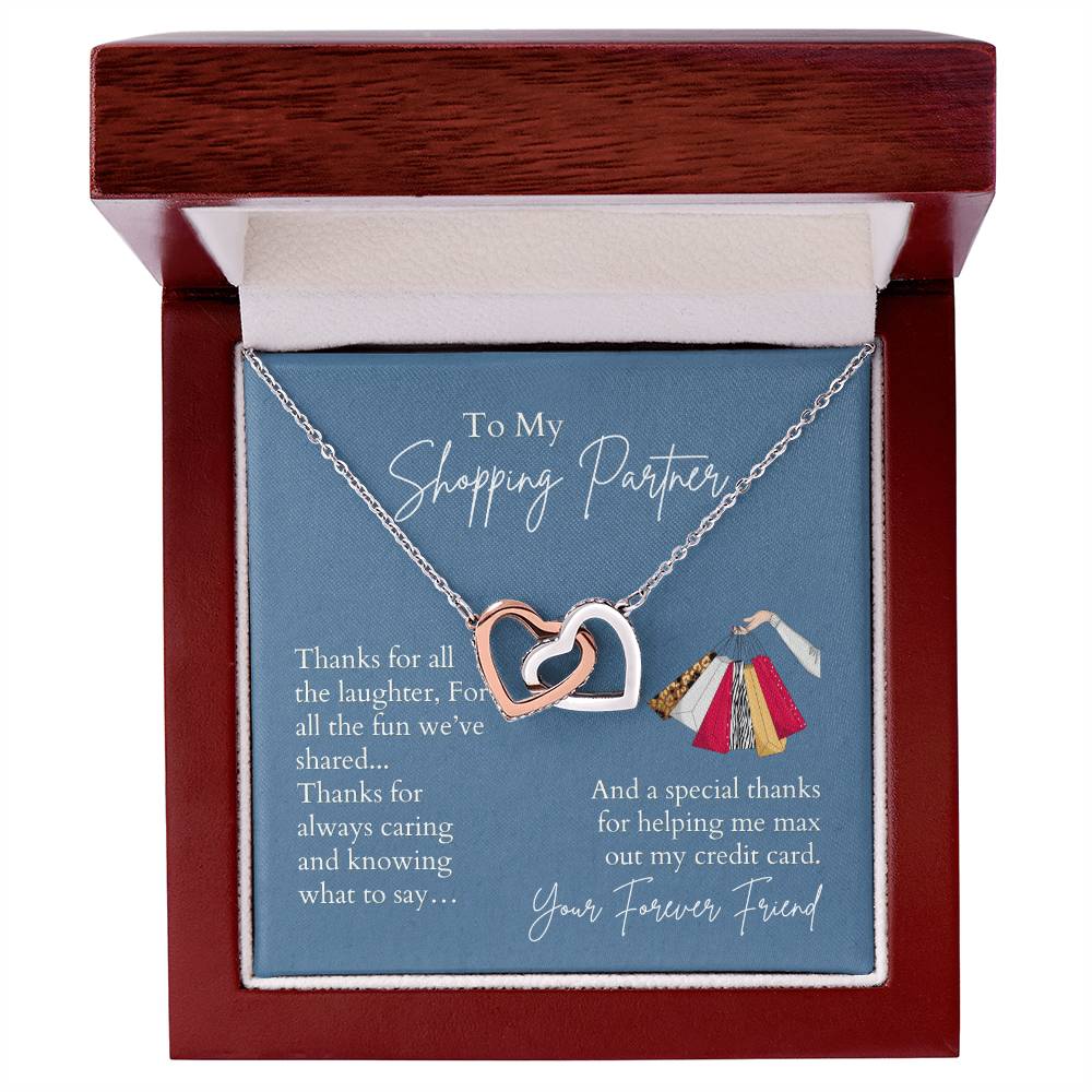 Shopping Partner Necklace Interlocking Hearts Necklace