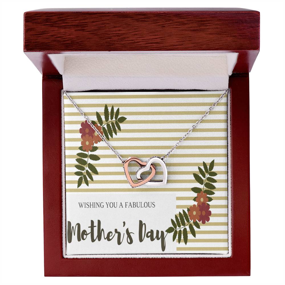 To My Lifeline My Mom Interlocking Hearts Necklace