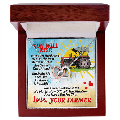 Farmer'S Girl - Interlocking Necklace Interlocking Hearts Necklace