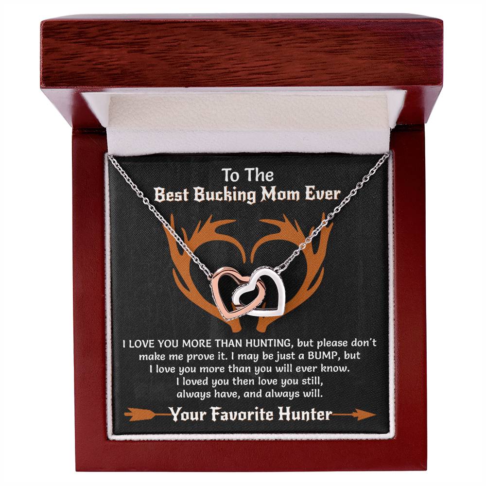 Best Bucking Mom Ever - Necklace - Mother'S Day Interlocking Hearts Necklace