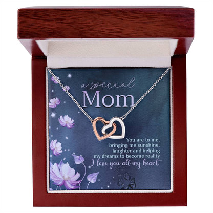 Special Mom Necklace Gift Interlocking Hearts Necklace