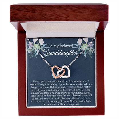 Gift For Granddaughter 1St Interlocking Hearts Necklace