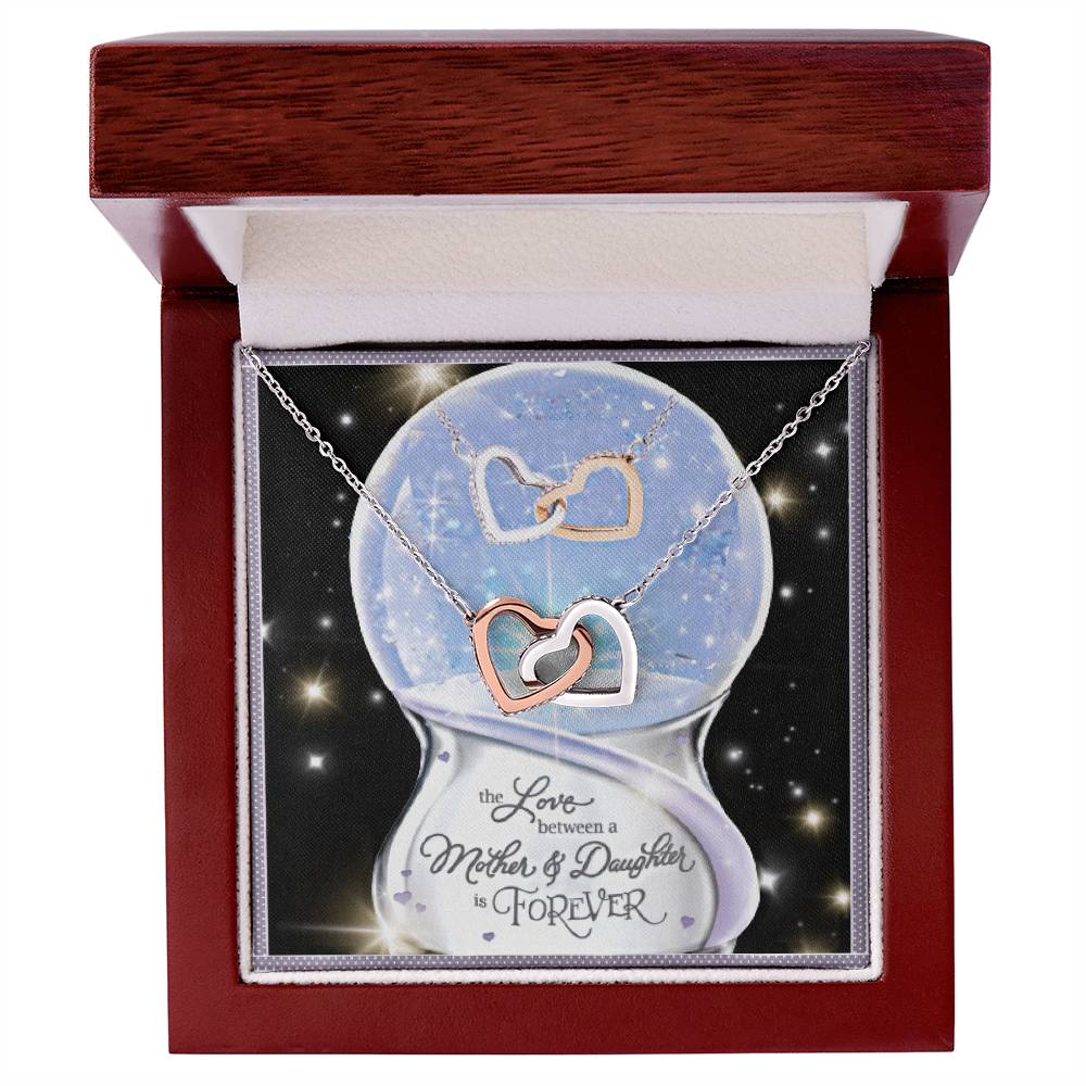 Love Hearts Together 4-Ever Necklace Interlocking Hearts Necklace