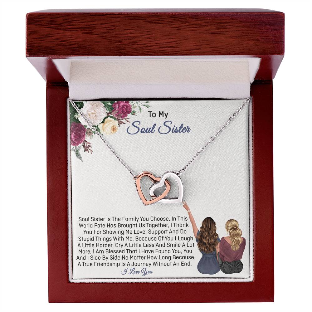 Soul Sister Gifts Sister - Necklace Interlocking Hearts Necklace
