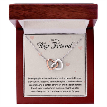 Some People Arrive And Make Such A Beautiful Impact Interlocking Hearts Necklace
