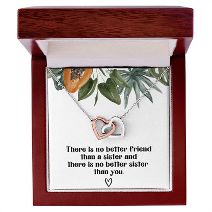 Gift For Sister Necklace Gift Ideas For Sister Sister Necklace Sterling Silver Necklace Birthday Gift For Sister Necklace Interlocking Hearts Necklace