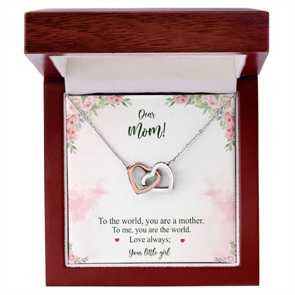 To My Mom - Interlocking Hearts - Gift For Mom - Forever Grateful Interlocking Hearts Necklace