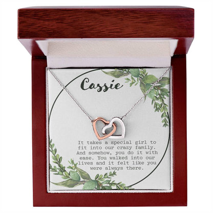 It Takes A Special Girl Interlocking Hearts Necklace