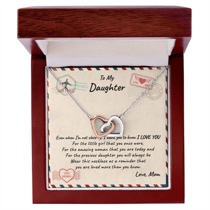 Special Gift For Daughter! Interlocking Hearts Necklace