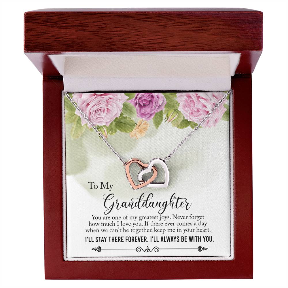 My Granddaughter - My Greatest Joys - Interlocked Hearts Necklace Interlocking Hearts Necklace