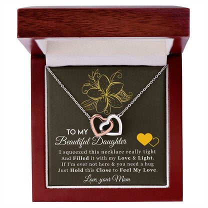 Feel My Love - Best Gift For Daughter Interlocking Hearts Necklace