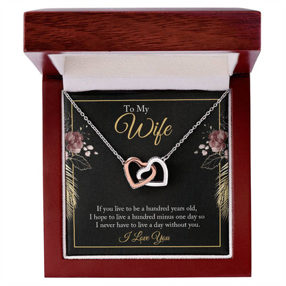Anniversary Gift Interlocking Hearts - To My Wife Necklace Birthday Gift For Wife Necklace For Wife Gift For Wife Birthday Interlocking Hearts Necklace