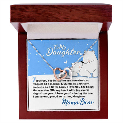 Mama Bear Interlocking Hearts Necklace