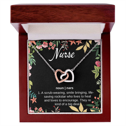 Nurse Gift Interlocking Hearts Necklace