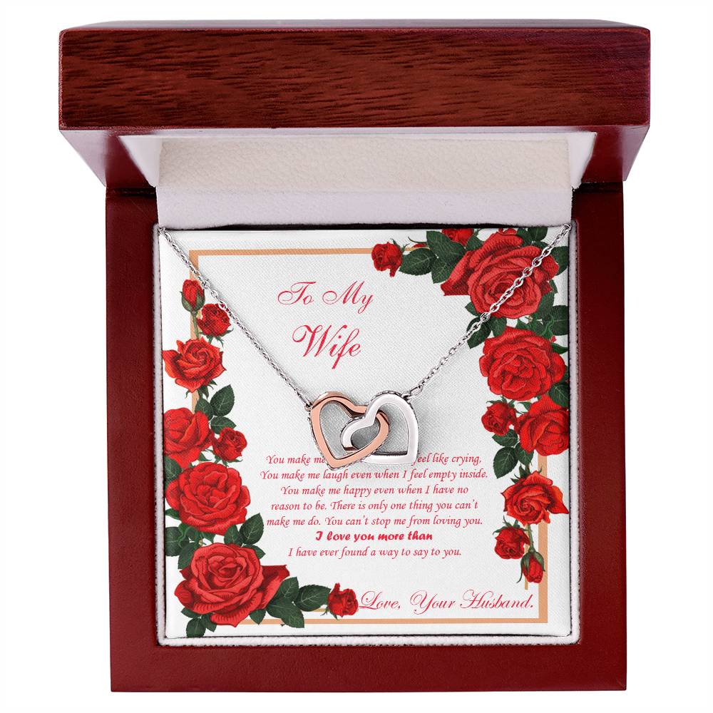 To My Wife - Interlocking Heart Interlocking Hearts Necklace