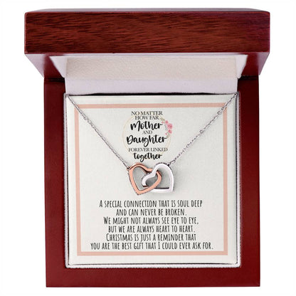 Mother And Daughter Forever Linked Together A Connection That Is Soul Deep Interlocking Hearts Necklace