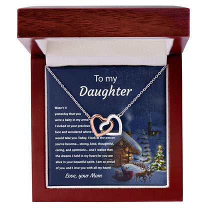 Tou My Daughter - Proud Of You - Necklace Interlocking Hearts Necklace