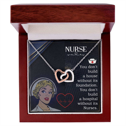 Interlocking Hearts Necklace Nurse Graduation Gift Nurse Gift Nurse Necklace Future Nurse Gift Gift For Nurse