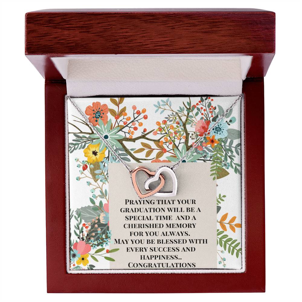 Graduation Gifts For Best Ffiend Interlocking Hearts Necklace