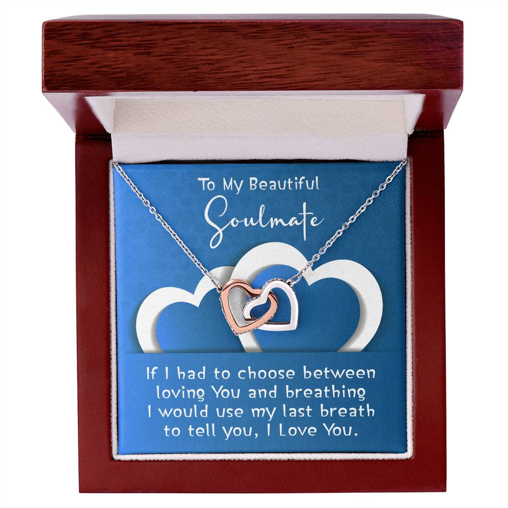 Necklace Gift For Soulmate - Interlocking Heart Necklace Interlocking Hearts Necklace