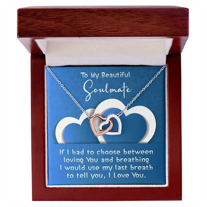 Necklace Gift For Soulmate - Interlocking Heart Necklace Interlocking Hearts Necklace