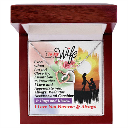 Gift For Wife- Interlocking Heart Necklace Interlocking Hearts Necklace