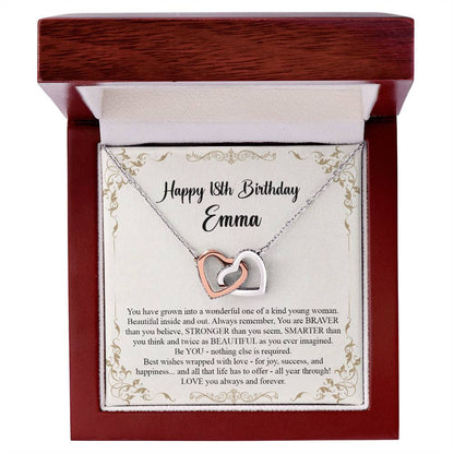18Th Birthday Gift For Girls 18St Birthday Gift Necklace Birthday Gift Jewelry Gift For Daughter Niece Granddaughter Or Sister Interlocking Hearts Necklace