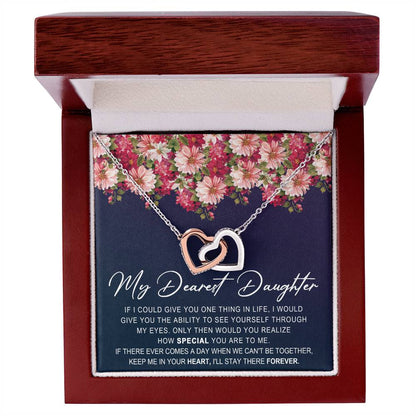 Surprise Gift For Daughter Interlocking Hearts Necklace