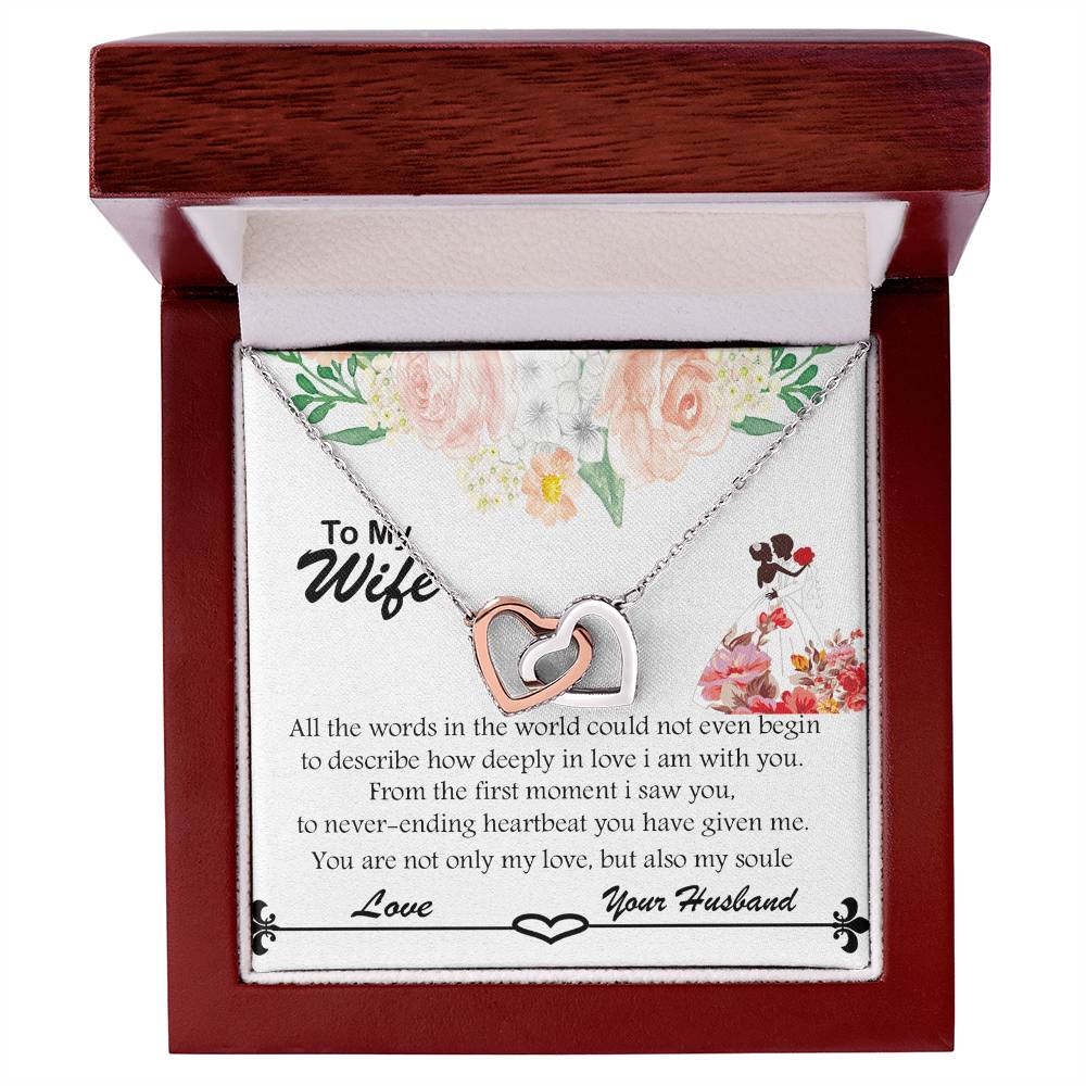 Gift For Wife To Show Just How Deeply In Love You Are. Interlocking Hearts Necklace