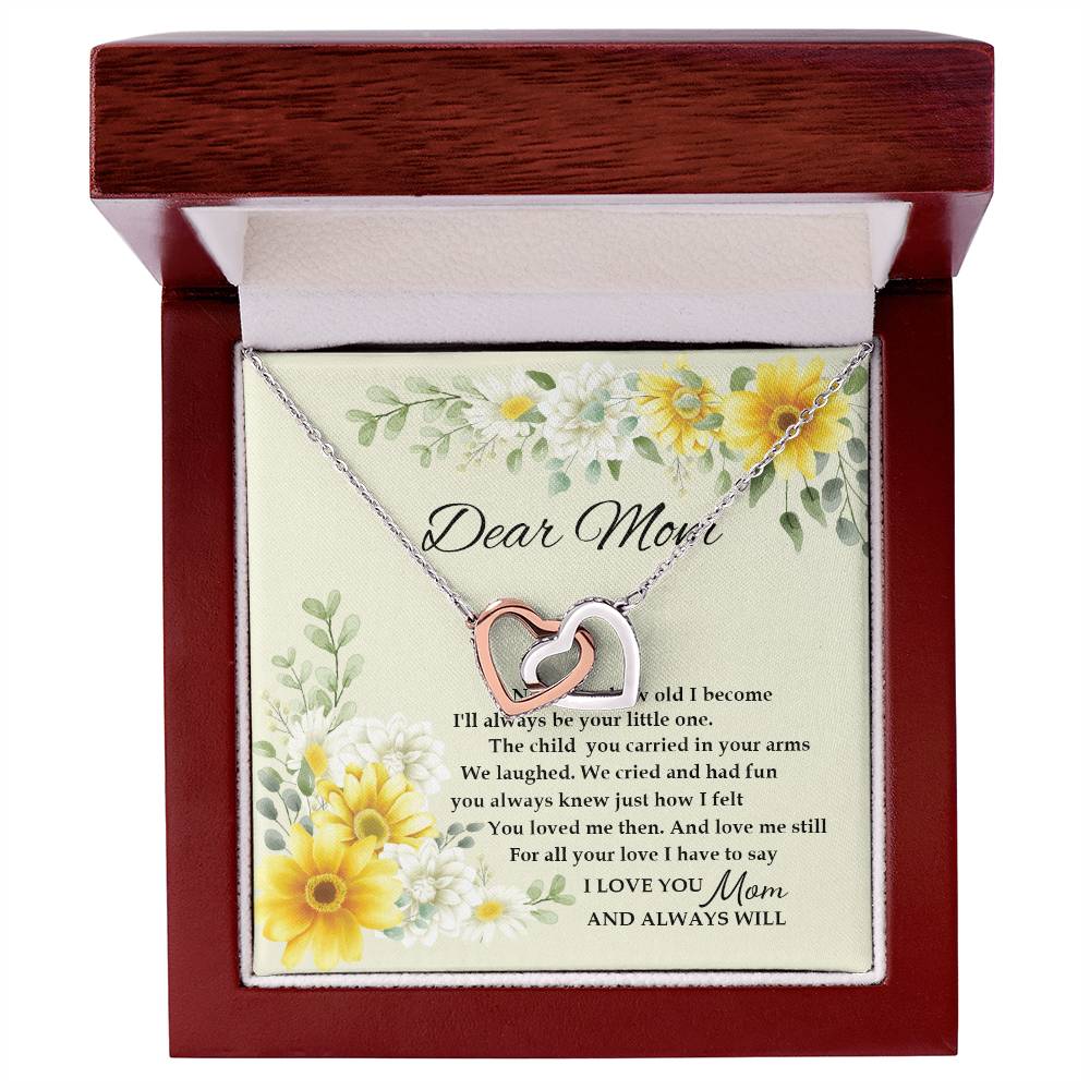 Gift For Mom - I Love You And Always Will - The Interlocking Heart Necklace Interlocking Hearts Necklace