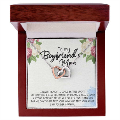 Gift For Boyfriend'S Mom Boyfriend'S Mom Gift To My Boyfriends Mom Gift Mother'S Day Gift For Boyfriends Mom Boyfriend Mom Gift Interlocking Hearts Necklace