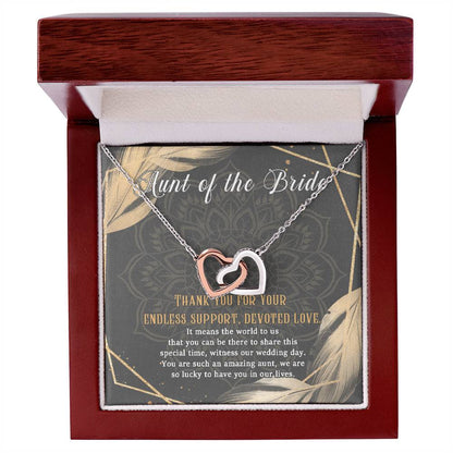 Interlocking Hearts Aunt Of The Bride Necklace Gift Wedding Gift From Bride And Groom Bridal Party Thank You Gift Aunt Wedding Gift Gift For Aunt Interlocking Hearts Necklace