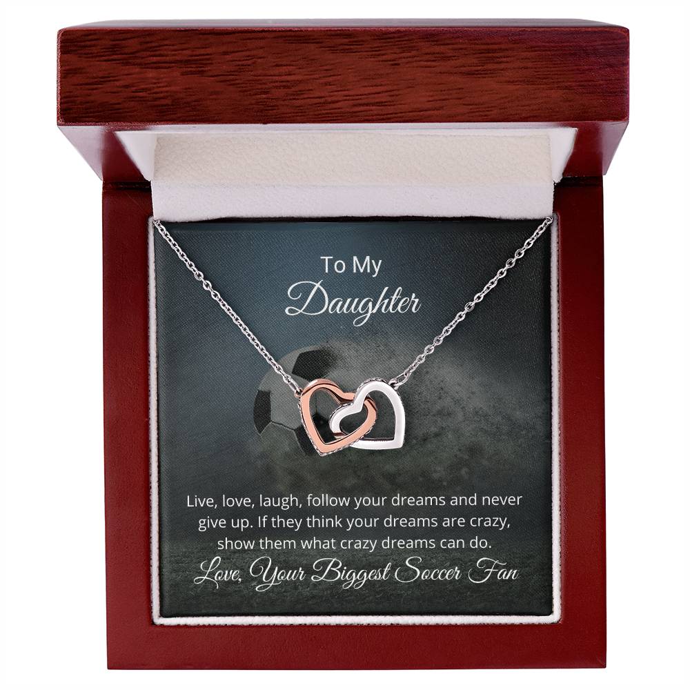 Live Love Laugh Necklace Interlocking Hearts Necklace
