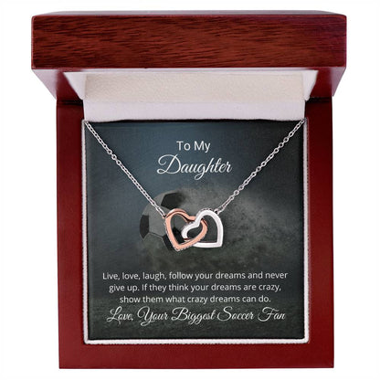 Live Love Laugh Necklace Interlocking Hearts Necklace