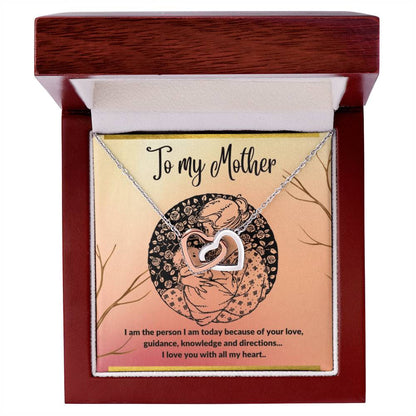 To My Mother - Interlocking Hearts Necklace