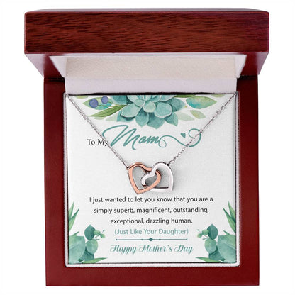 Interlocking Hearts To My Mom I Just Wanted To Let You Know That You Are A Simply Superb Interlocking Hearts Necklace