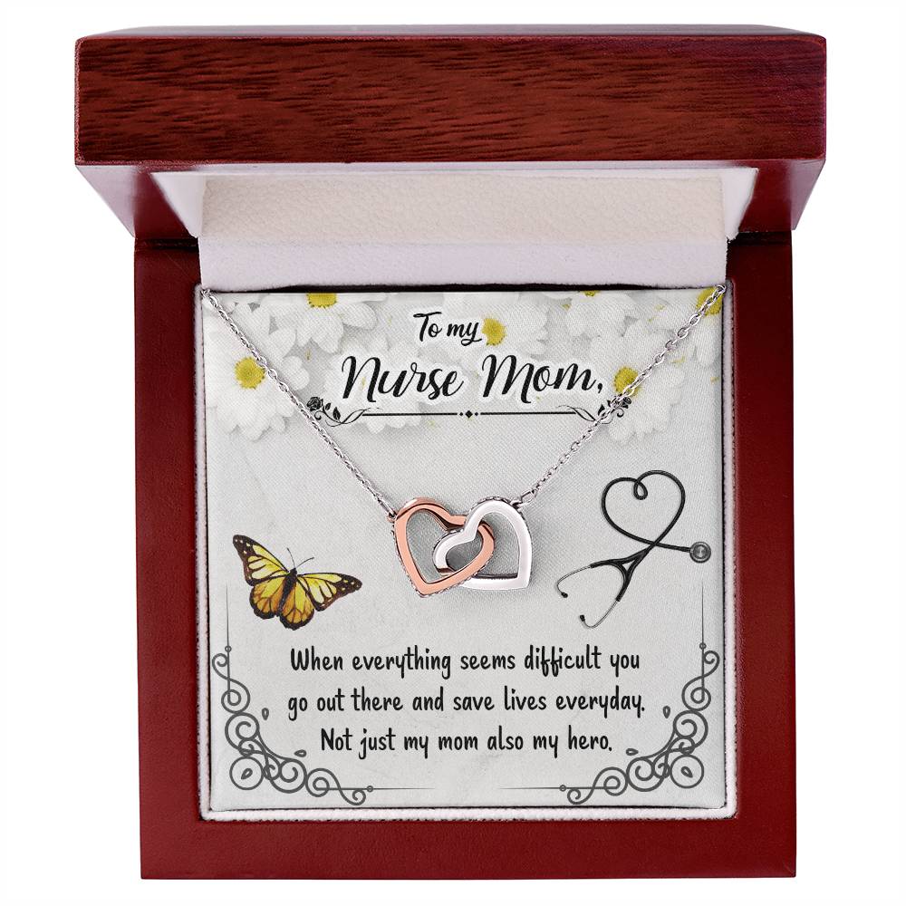 Interlocking Hearts Necklace Nurse Graduation Gift Nurse Gift Nurse Necklace Future Nurse Gift Gift For Nurse