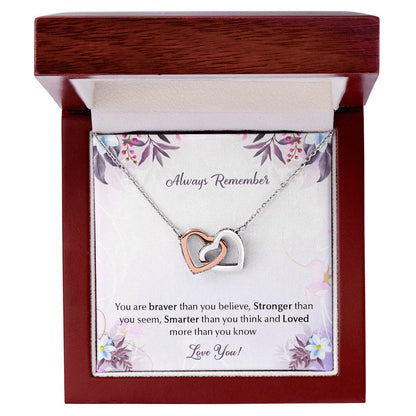 Always Remember Interlocking Hearts Necklace