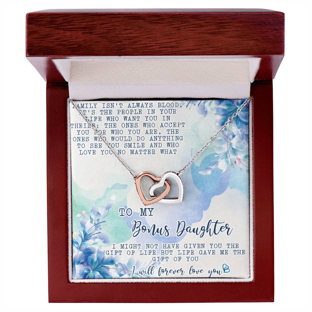 Stepdaughter Necklace Giftpersonalized Bonus Daughter Necklaceinterlocking Hearts Necklace For Stepdaughter Daughter In Law Necklace Gift