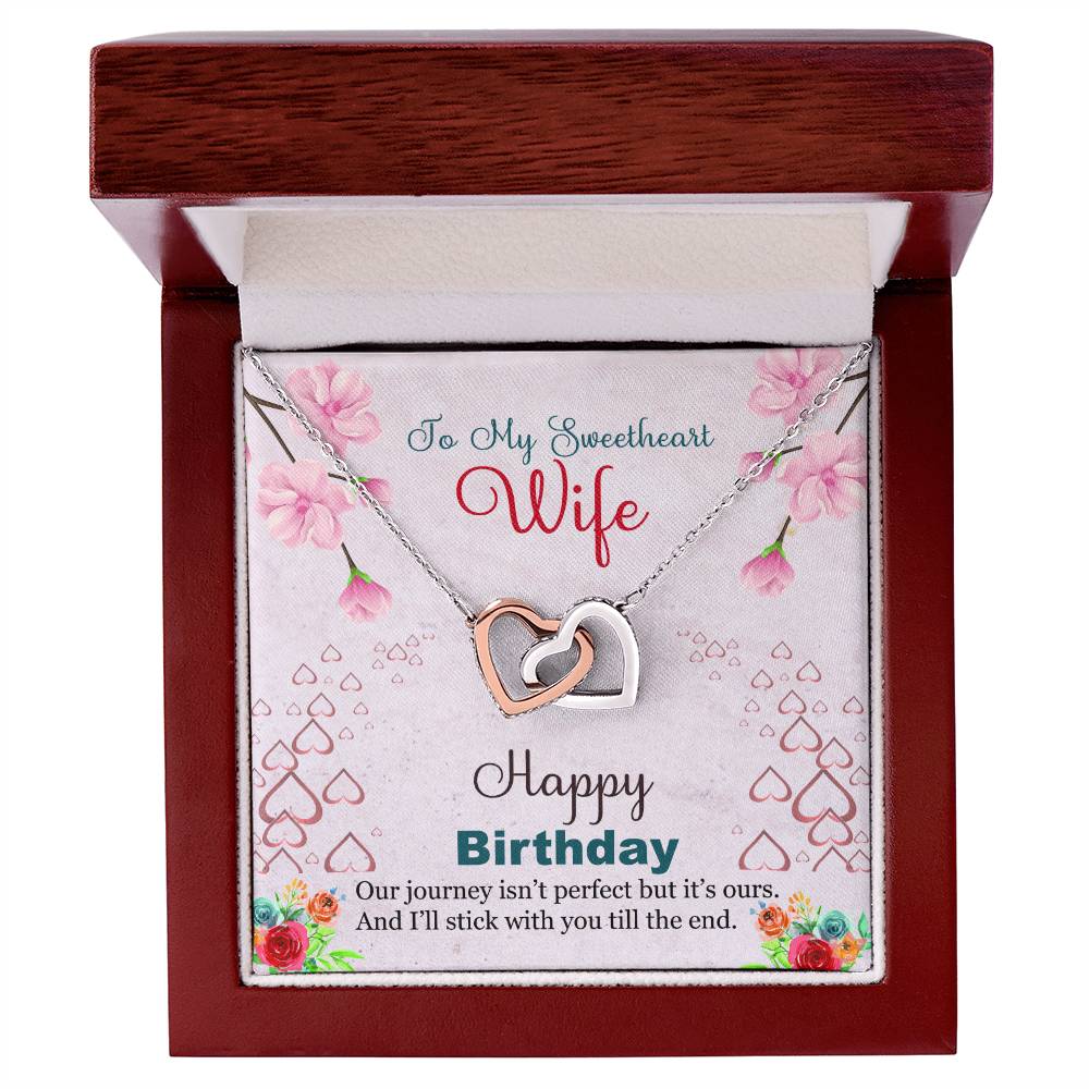 To My Wife Interlocked Hearts Necklace Gift For Wife Love Your Wifehusband Gift Wifelove Your Husbnad. Interlocking Hearts Necklace