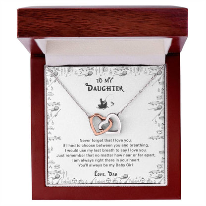 You'Ll Always Be Fishing'S Daughter - Interlocking Hearts Necklace