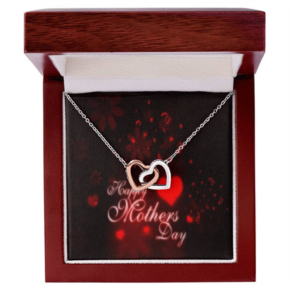 To My Gorgeous Mother Interlocking Hearts Necklace