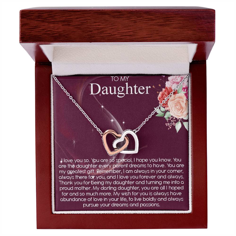 Interlocking Hearts Necklace Daughter Gift From Mom To Daughter Personalized Necklace For Daughter Gift For Daughter From Mom Daughter Gift