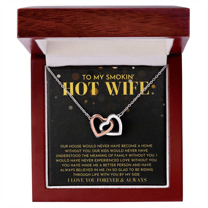 I Love You Forever And Always Interlocking Hearts Necklace