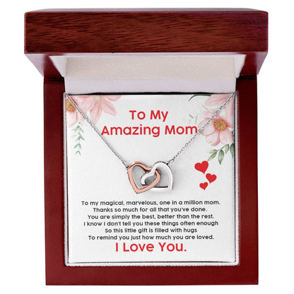 Gift For Mom - Interlocking Hearts Necklace